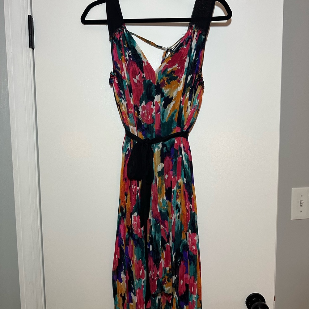 Allen B. By Allen Schwartz Red and Pink Maxi Dress